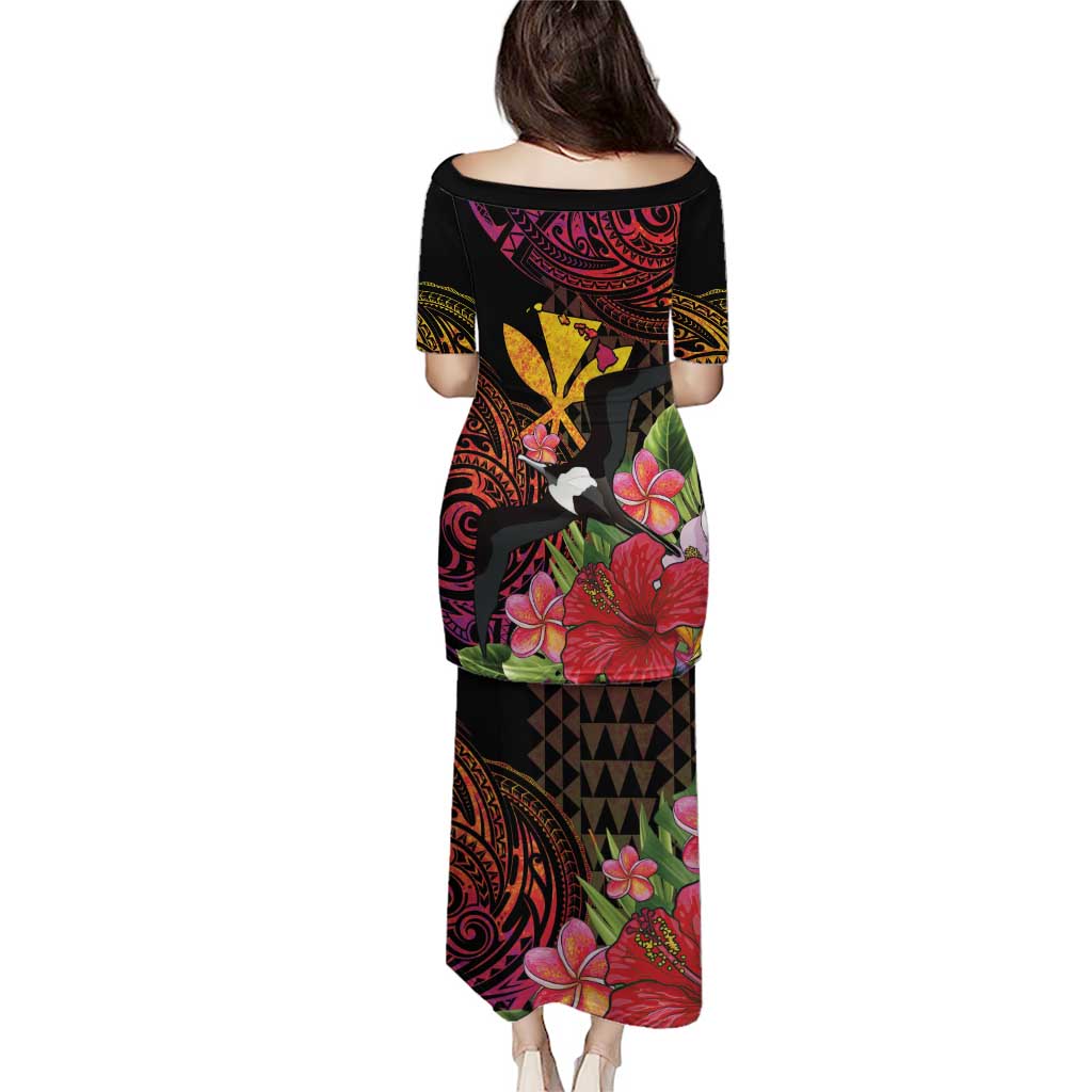 Hawaii Iwa Bird Puletasi Great Frigatebird Kanaka Tropical Hippie Style LT14 - Polynesian Pride
