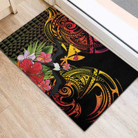 Hawaii Iwa Bird Rubber Doormat Great Frigatebird Kanaka Tropical Hippie Style LT14 - Polynesian Pride