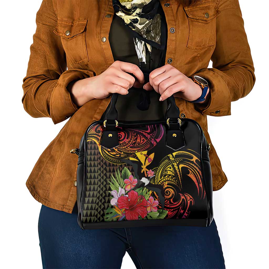Hawaii Iwa Bird Shoulder Handbag Great Frigatebird Kanaka Tropical Hippie Style - Polynesian Pride