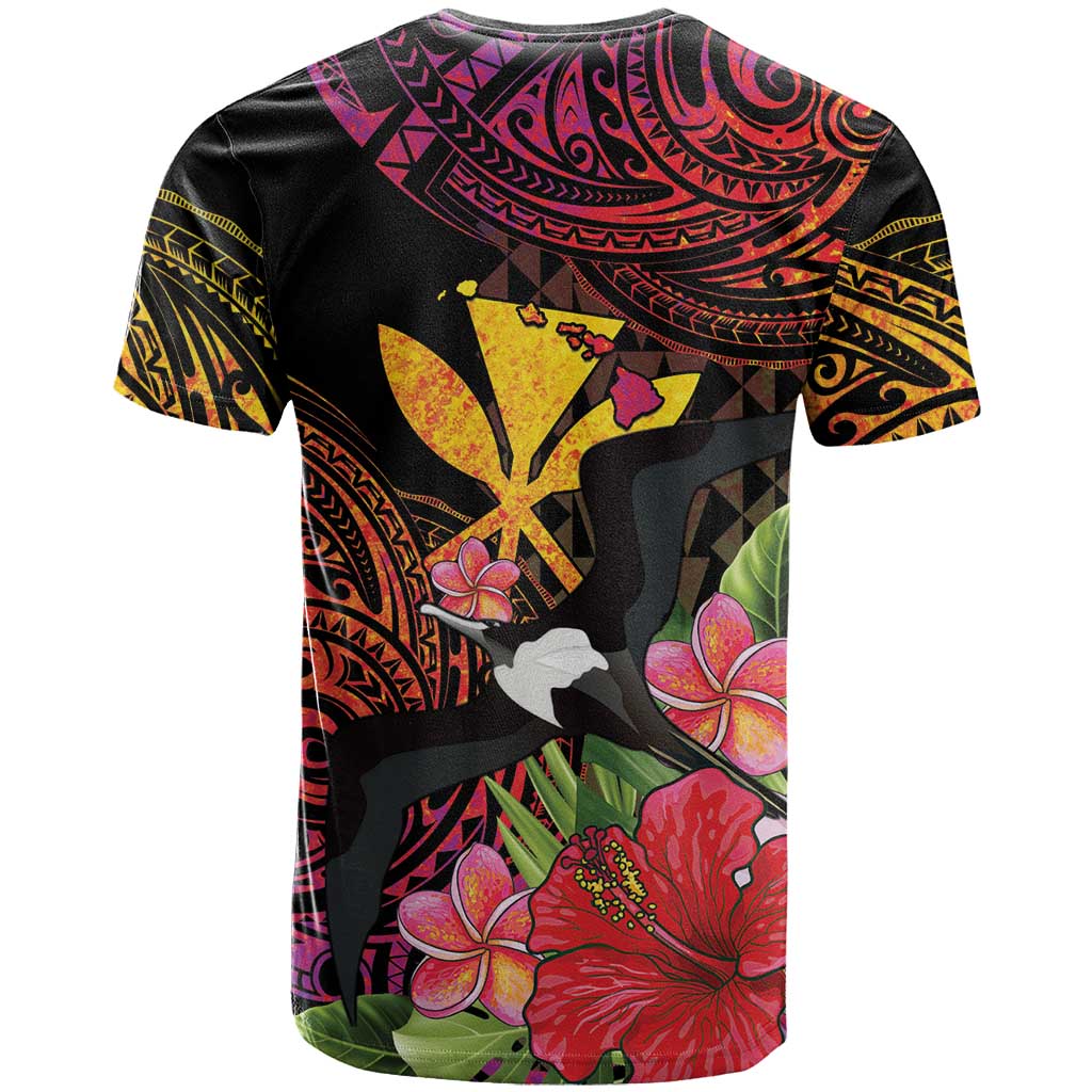 Hawaii Iwa Bird T Shirt Great Frigatebird Kanaka Tropical Hippie Style LT14 - Polynesian Pride