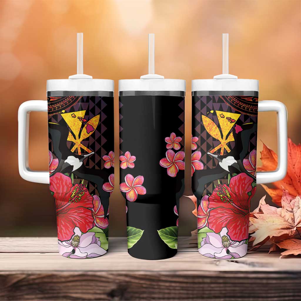Hawaii Iwa Bird Tumbler With Handle Great Frigatebird Kanaka Tropical Hippie Style LT14 - Polynesian Pride