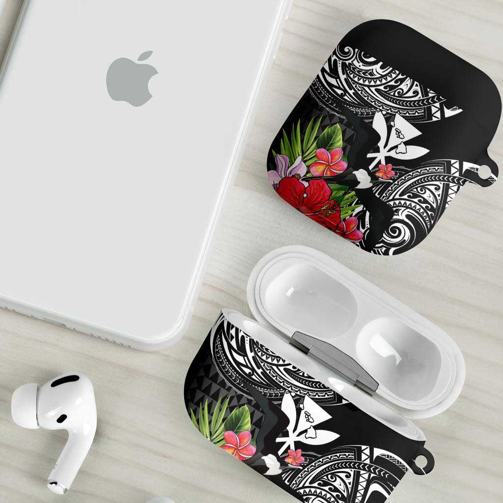 Hawaii Iwa Bird AirPods Case Great Frigatebird Kanaka Tropical Flowers LT14 - Polynesian Pride