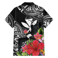 Hawaii Iwa Bird Family Matching Mermaid Dress and Hawaiian Shirt Great Frigatebird Kanaka Tropical Flowers LT14 - Polynesian Pride