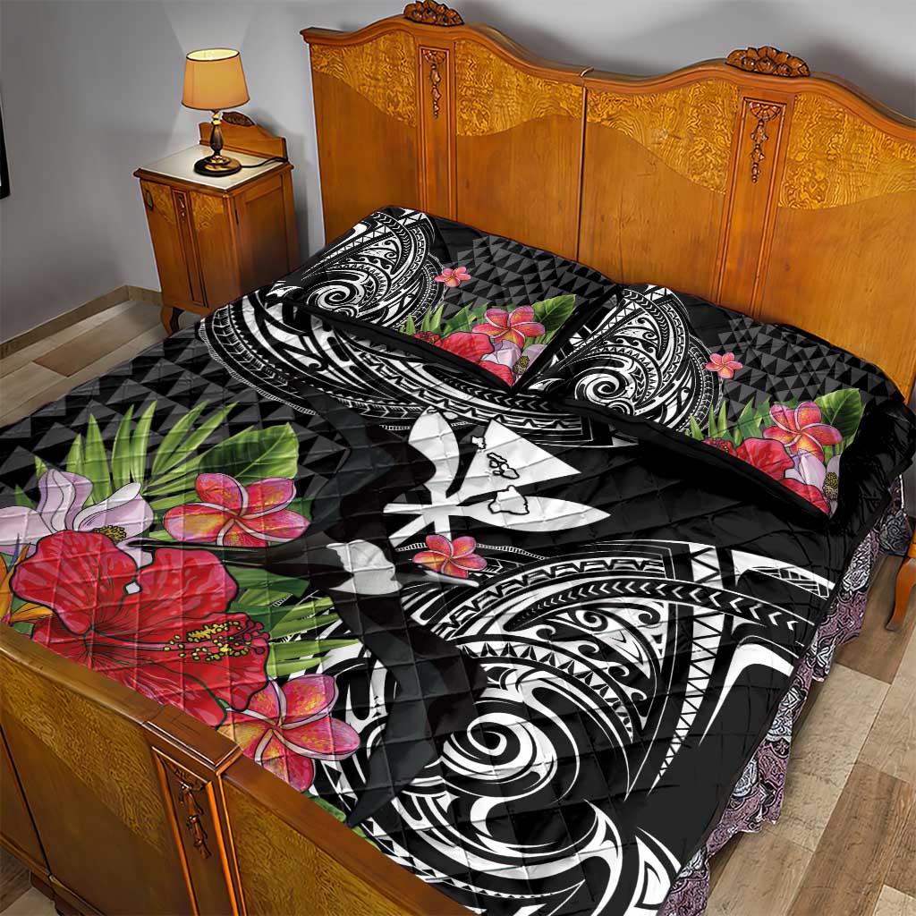 Hawaii Iwa Bird Quilt Bed Set Great Frigatebird Kanaka Tropical Flowers LT14 - Polynesian Pride