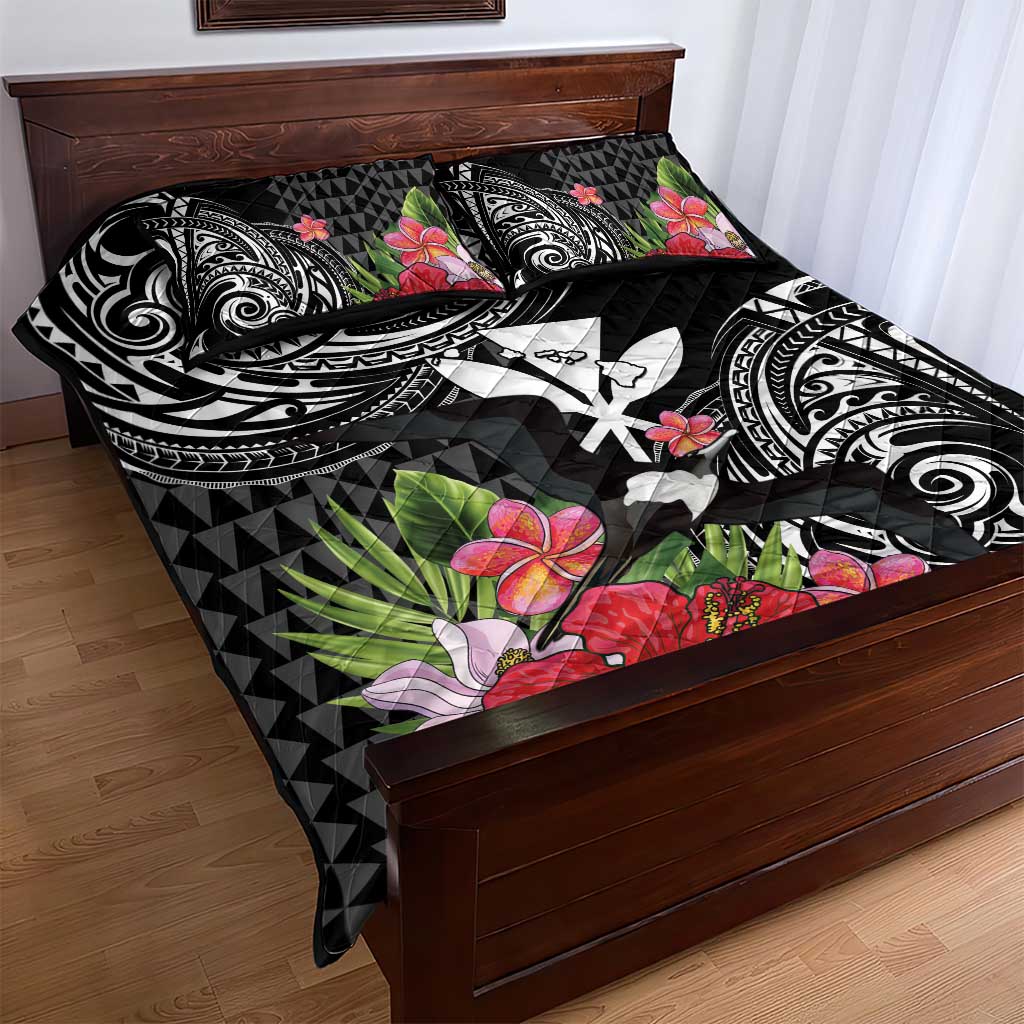 Hawaii Iwa Bird Quilt Bed Set Great Frigatebird Kanaka Tropical Flowers LT14 - Polynesian Pride