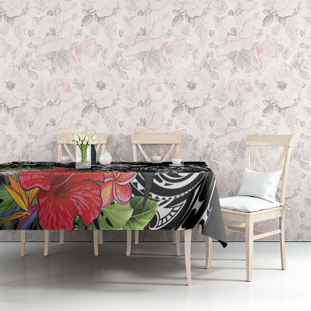 Hawaii Iwa Bird Tablecloth Great Frigatebird Kanaka Tropical Flowers LT14 - Polynesian Pride
