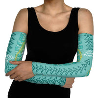 Teal Palaka Hawaii Iwa Bird Arm Sleeves Hawaiian Kakau Jade Vine Lei LT14 - Polynesian Pride