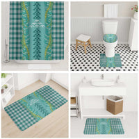 Teal Palaka Hawaii Iwa Bird Bathroom Set Hawaiian Kakau Jade Vine Lei LT14 - Polynesian Pride
