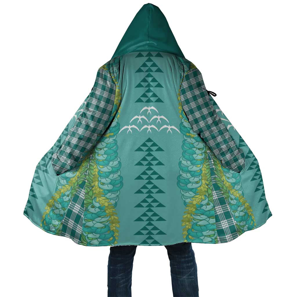 Teal Palaka Hawaii Iwa Bird Cloak Hawaiian Kakau Jade Vine Lei LT14 Unisex Teal - Polynesian Pride