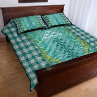 Teal Palaka Hawaii Iwa Bird Quilt Bed Set Hawaiian Kakau Jade Vine Lei LT14 - Polynesian Pride