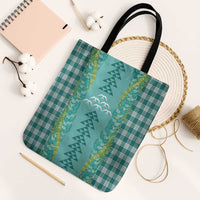 Teal Palaka Hawaii Iwa Bird Tote Bag Hawaiian Kakau Jade Vine Lei LT14 Black Strap One Size Teal - Polynesian Pride