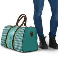 Teal Palaka Hawaii Iwa Bird Travel Bag Hawaiian Kakau Jade Vine Lei LT14 - Polynesian Pride
