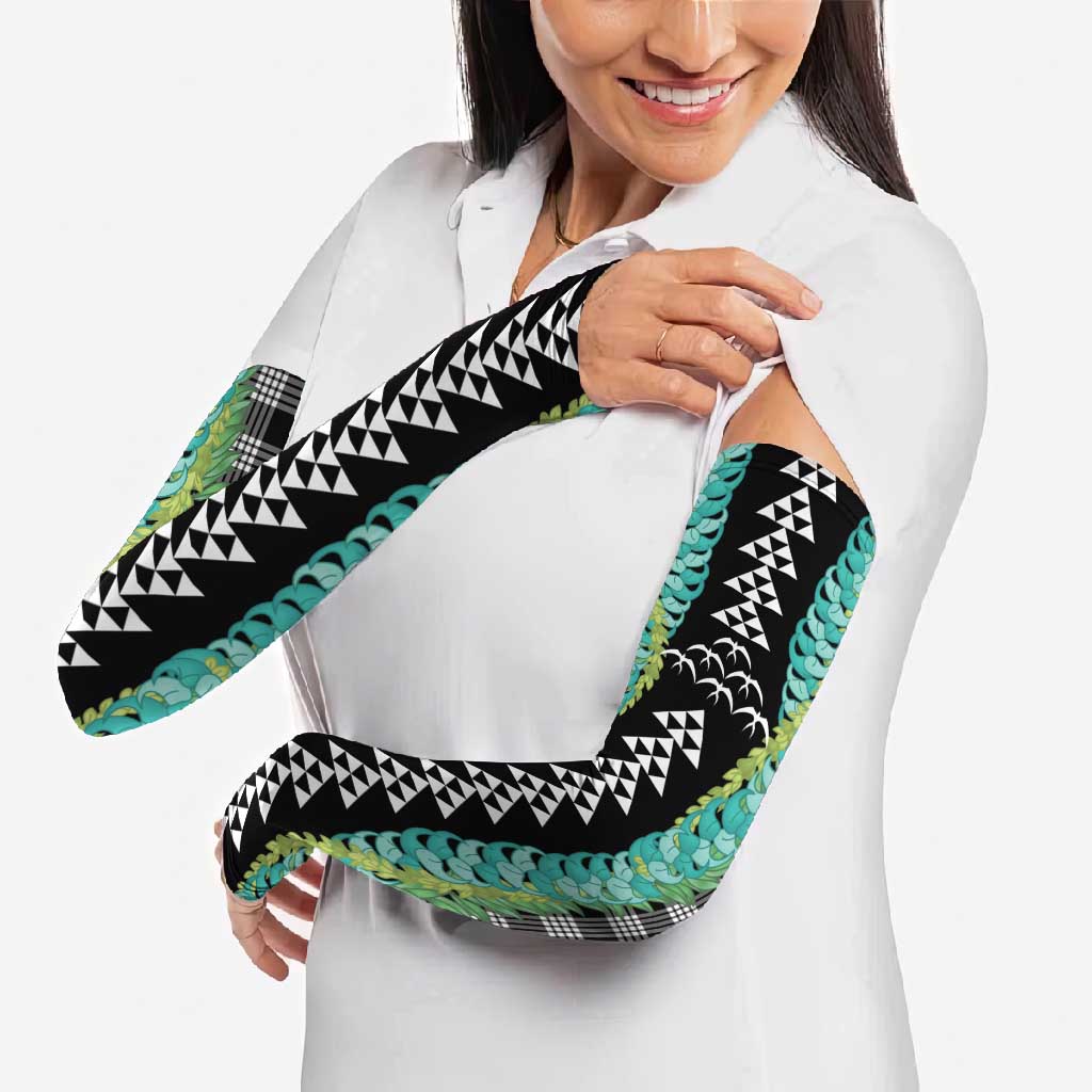Black Palaka Hawaii Iwa Bird Arm Sleeves Hawaiian Kakau Jade Vine Lei LT14 - Polynesian Pride