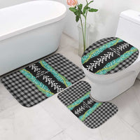 Black Palaka Hawaii Iwa Bird Bathroom Set Hawaiian Kakau Jade Vine Lei - Polynesian Pride