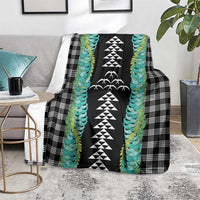 Black Palaka Hawaii Iwa Bird Blanket Hawaiian Kakau Jade Vine Lei LT14 - Polynesian Pride