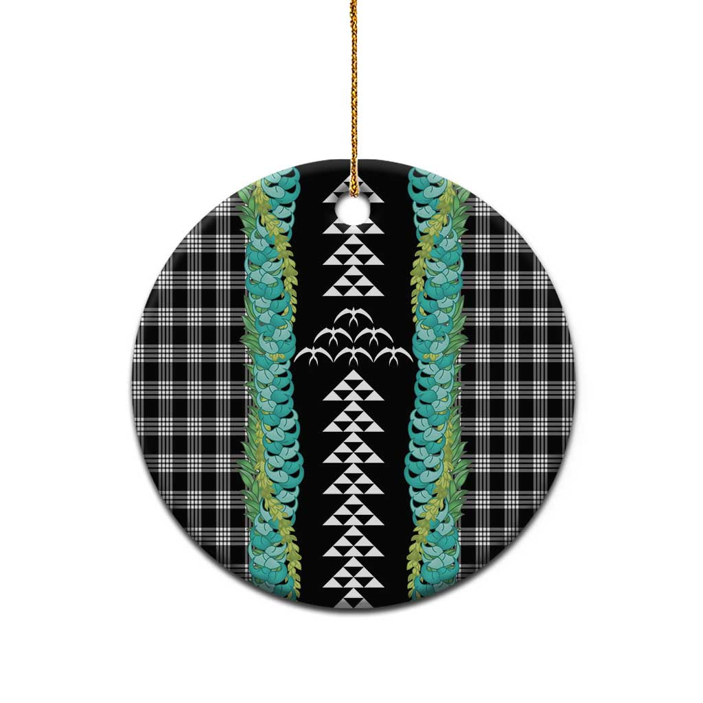 Black Palaka Hawaii Iwa Bird Ceramic Ornament Hawaiian Kakau Jade Vine Lei LT14 - Polynesian Pride