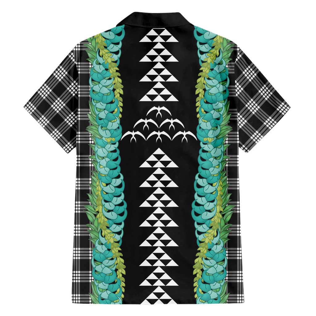 Black Palaka Hawaii Iwa Bird Hawaiian Shirt Hawaiian Kakau Jade Vine Lei LT14 - Polynesian Pride