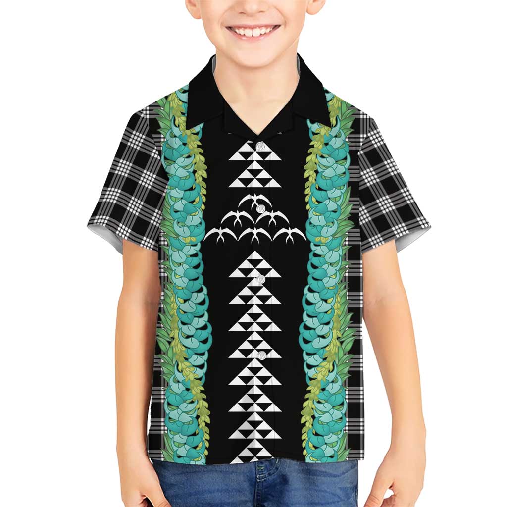 Black Palaka Hawaii Iwa Bird Hawaiian Shirt Hawaiian Kakau Jade Vine Lei LT14 - Polynesian Pride