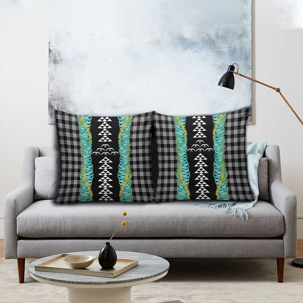 Black Palaka Hawaii Iwa Bird Pillow Cover Hawaiian Kakau Jade Vine Lei LT14 - Polynesian Pride
