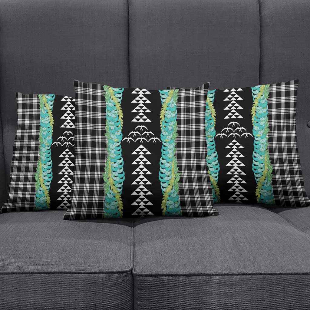 Black Palaka Hawaii Iwa Bird Pillow Cover Hawaiian Kakau Jade Vine Lei LT14 - Polynesian Pride