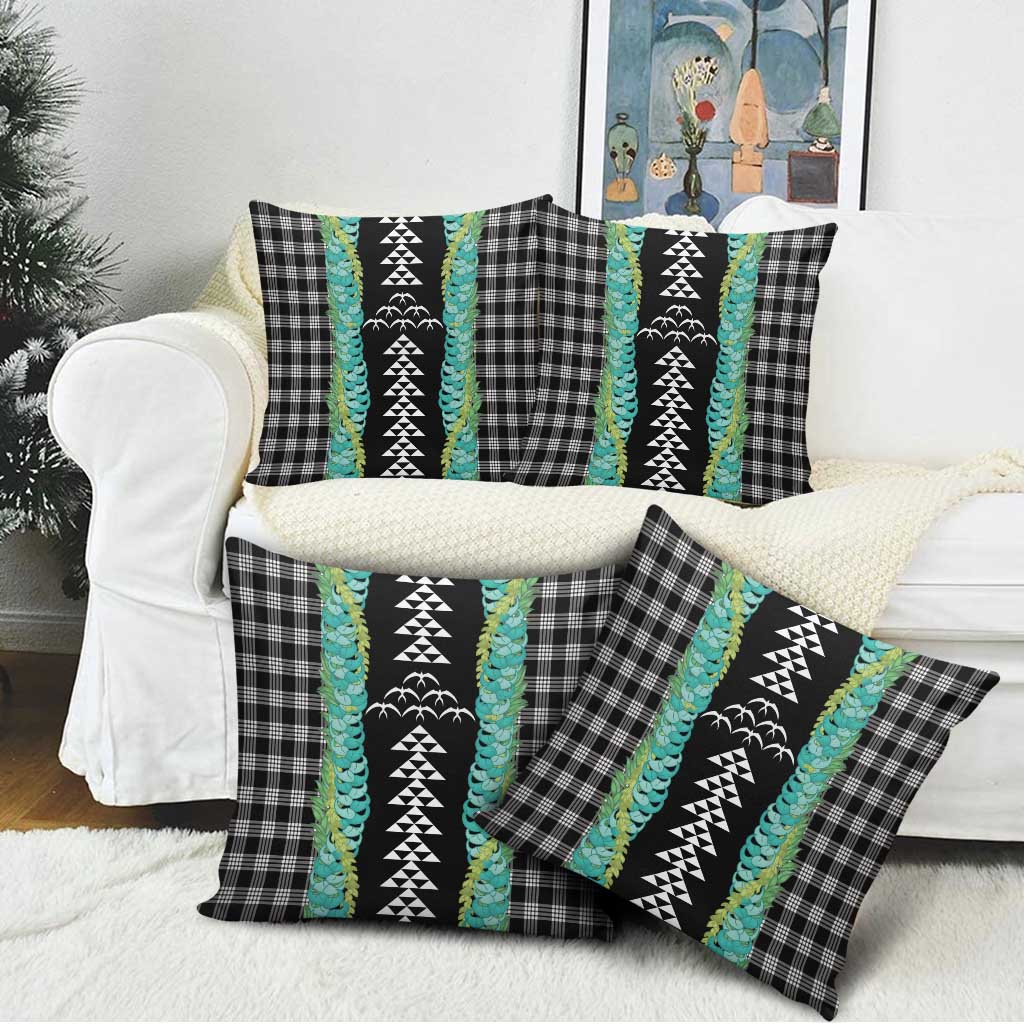 Black Palaka Hawaii Iwa Bird Pillow Cover Hawaiian Kakau Jade Vine Lei LT14 - Polynesian Pride