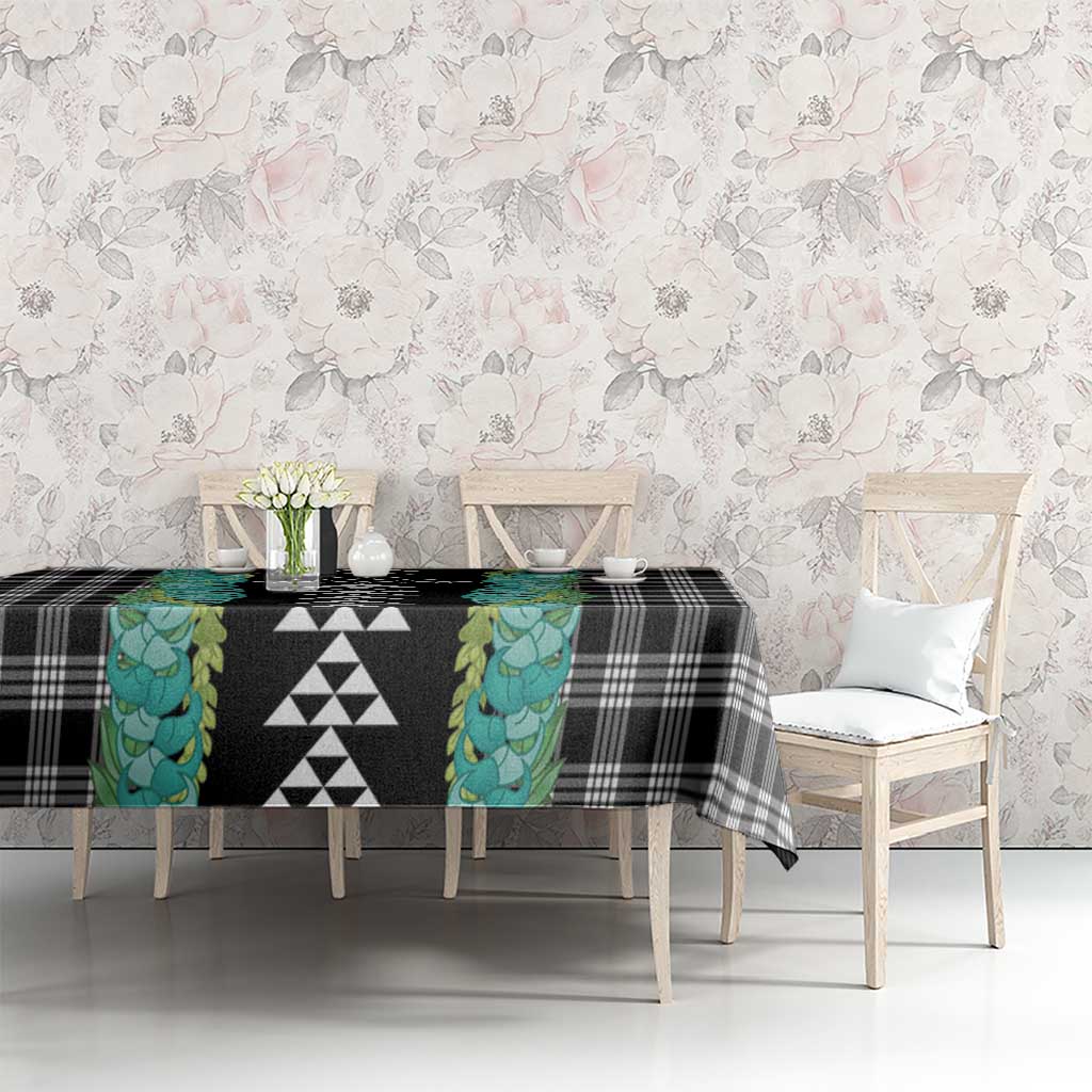 Black Palaka Hawaii Iwa Bird Tablecloth Hawaiian Kakau Jade Vine Lei - Polynesian Pride