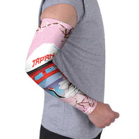 Japanese Torii Gate Cranes Personalised Arm Sleeves Fuji Mount Sakura Seigaiha Pattern