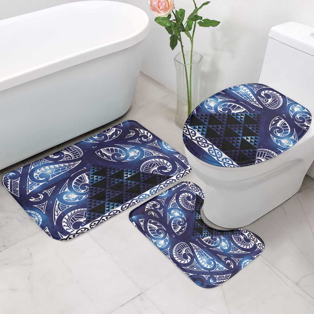 Matariki New Zealand Bathroom Set NZ Niho Taniwha Maori New Year Blue Galaxy LT14 - Polynesian Pride