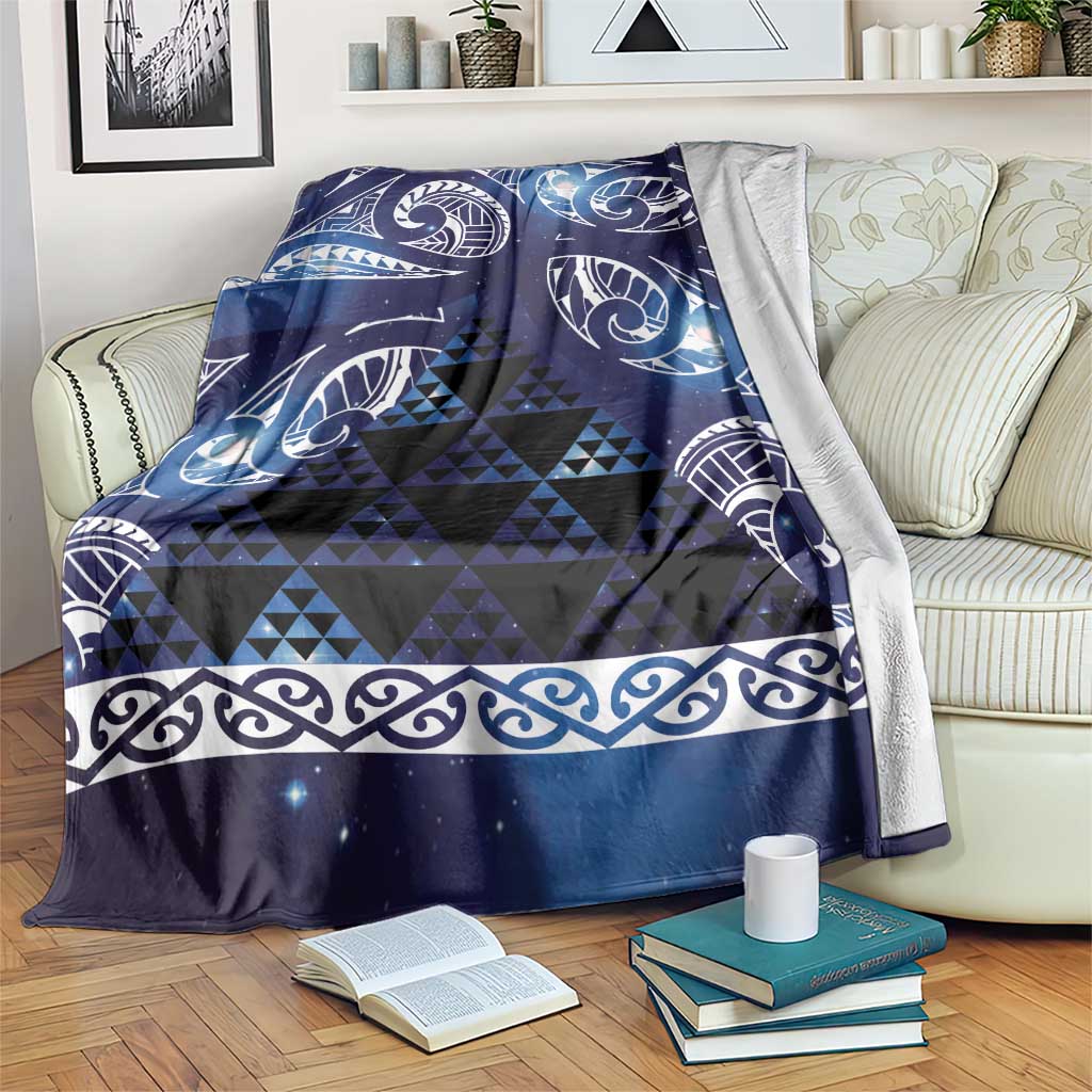 Matariki New Zealand Blanket NZ Niho Taniwha Maori New Year Blue Galaxy