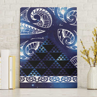 Matariki New Zealand Canvas Wall Art NZ Niho Taniwha Maori New Year Blue Galaxy
