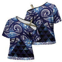 Matariki New Zealand Cross Shoulder Shirt NZ Niho Taniwha Maori New Year Blue Galaxy LT14 - Polynesian Pride