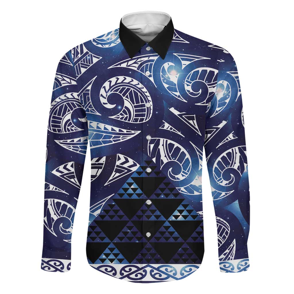 Matariki New Zealand Family Matching Mermaid Dress and Hawaiian Shirt NZ Niho Taniwha Maori New Year Blue Galaxy