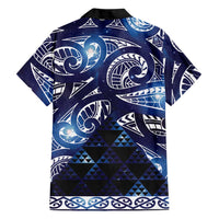 Matariki New Zealand Family Matching Short Sleeve Bodycon Dress and Hawaiian Shirt NZ Niho Taniwha Maori New Year Blue Galaxy