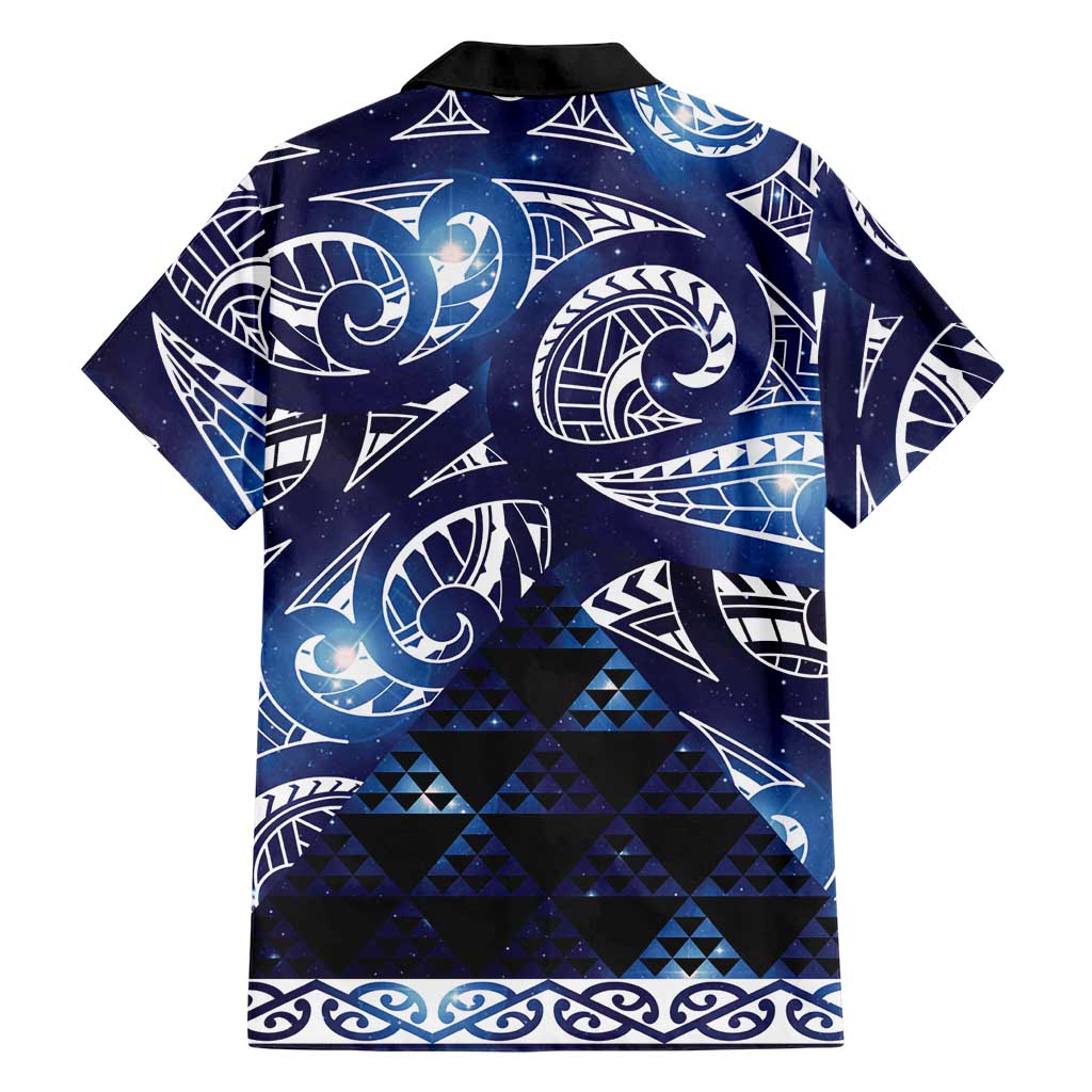 Matariki New Zealand Family Matching Tank Maxi Dress and Hawaiian Shirt NZ Niho Taniwha Maori New Year Blue Galaxy