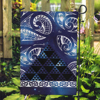 Matariki New Zealand Garden Flag NZ Niho Taniwha Maori New Year Blue Galaxy LT14 Garden Flag Blue - Polynesian Pride