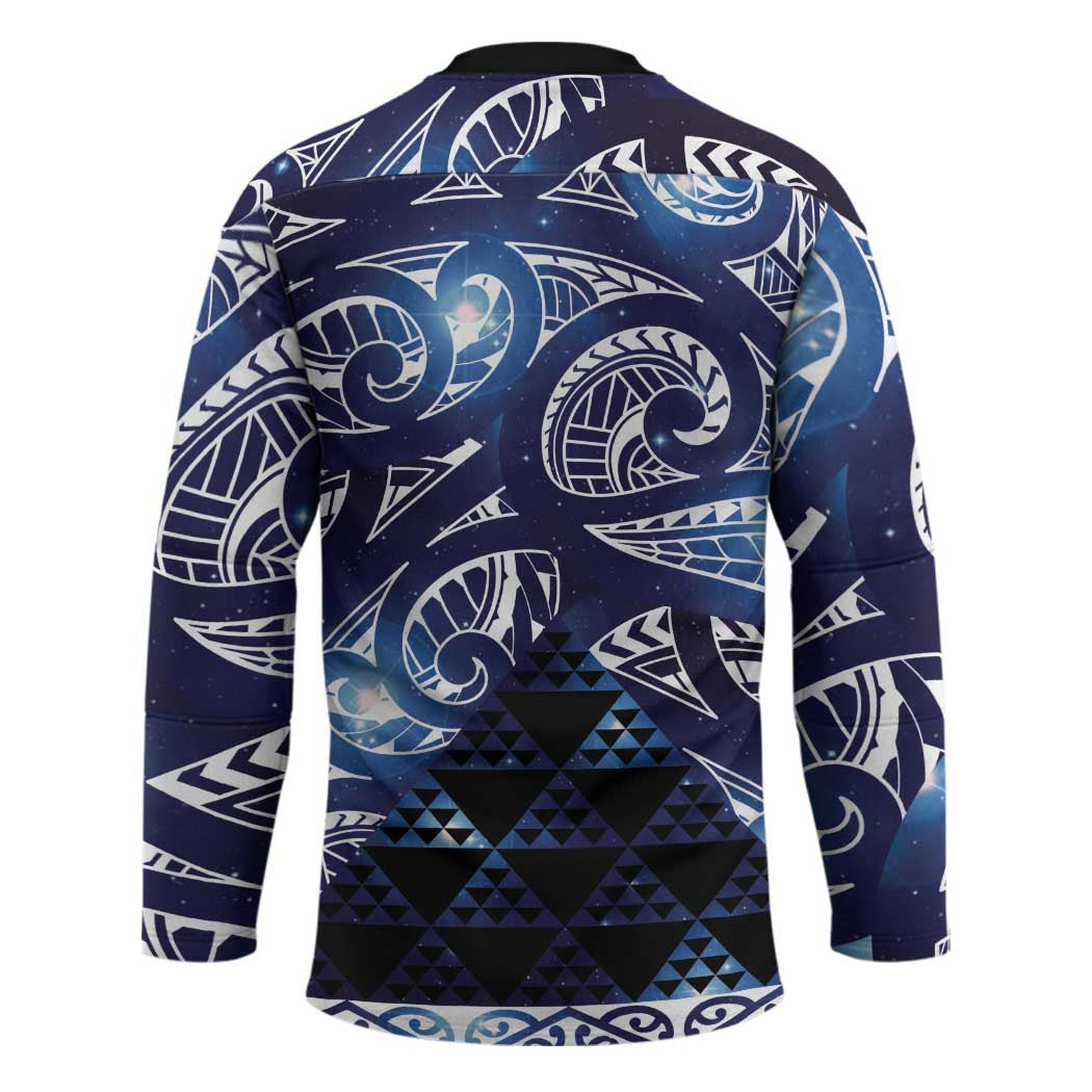 Matariki New Zealand Hockey Jersey NZ Niho Taniwha Maori New Year Blue Galaxy
