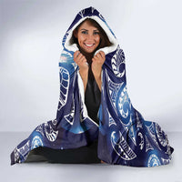 Matariki New Zealand Hooded Blanket NZ Niho Taniwha Maori New Year Blue Galaxy LT14 - Polynesian Pride