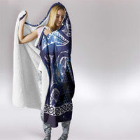 Matariki New Zealand Hooded Blanket NZ Niho Taniwha Maori New Year Blue Galaxy LT14 - Polynesian Pride