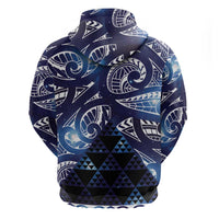 Matariki New Zealand Hoodie NZ Niho Taniwha Maori New Year Blue Galaxy LT14 - Polynesian Pride