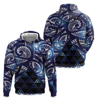 Matariki New Zealand Hoodie NZ Niho Taniwha Maori New Year Blue Galaxy LT14 - Polynesian Pride