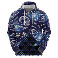 Matariki New Zealand Hoodie NZ Niho Taniwha Maori New Year Blue Galaxy LT14 - Polynesian Pride