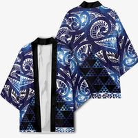 Matariki New Zealand Kimono NZ Niho Taniwha Maori New Year Blue Galaxy