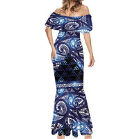Matariki New Zealand Mermaid Dress NZ Niho Taniwha Maori New Year Blue Galaxy