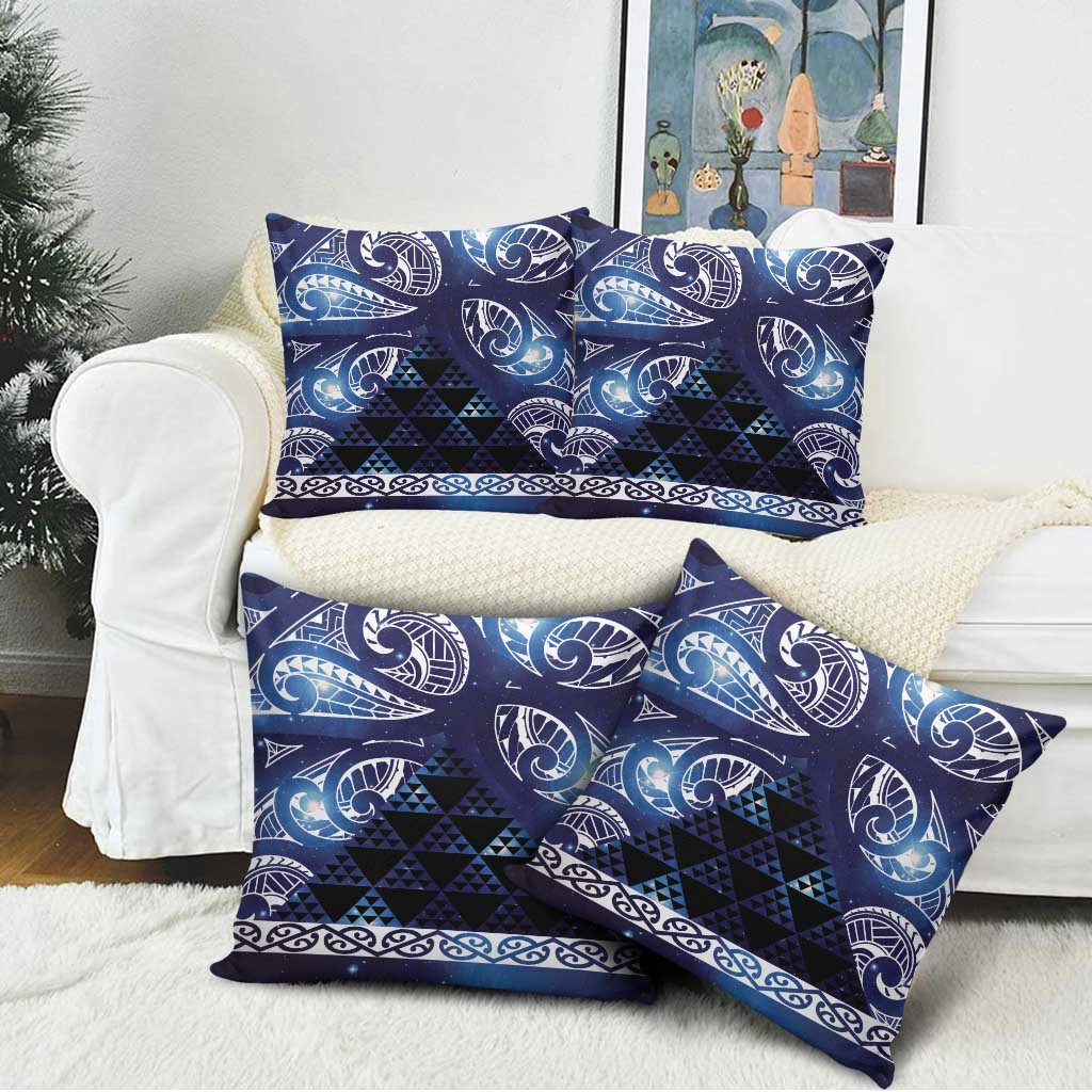 Matariki New Zealand Pillow Cover NZ Niho Taniwha Maori New Year Blue Galaxy