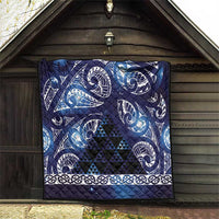 Matariki New Zealand Quilt NZ Niho Taniwha Maori New Year Blue Galaxy