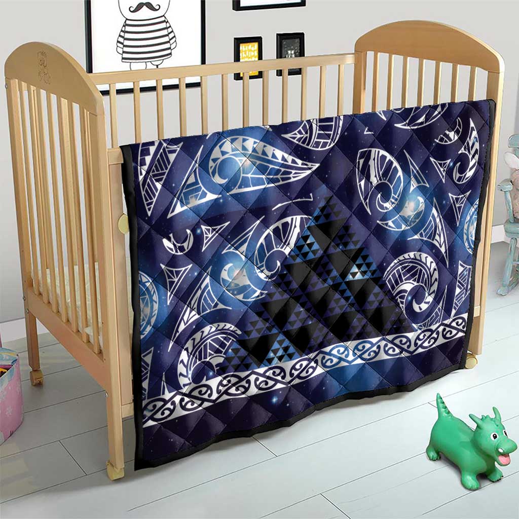 Matariki New Zealand Quilt NZ Niho Taniwha Maori New Year Blue Galaxy