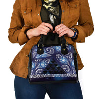 Matariki New Zealand Shoulder Handbag NZ Niho Taniwha Maori New Year Blue Galaxy