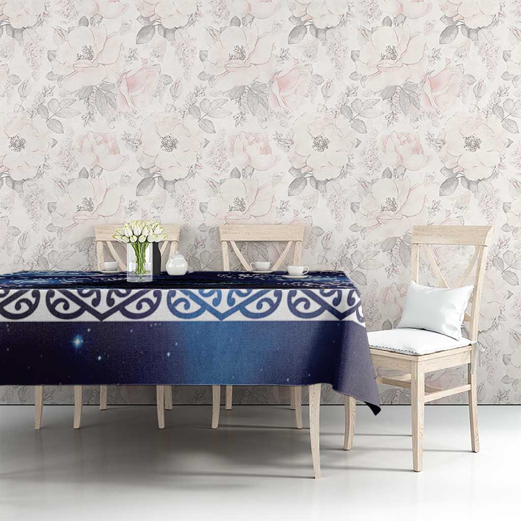Matariki New Zealand Tablecloth NZ Niho Taniwha Maori New Year Blue Galaxy LT14 - Polynesian Pride