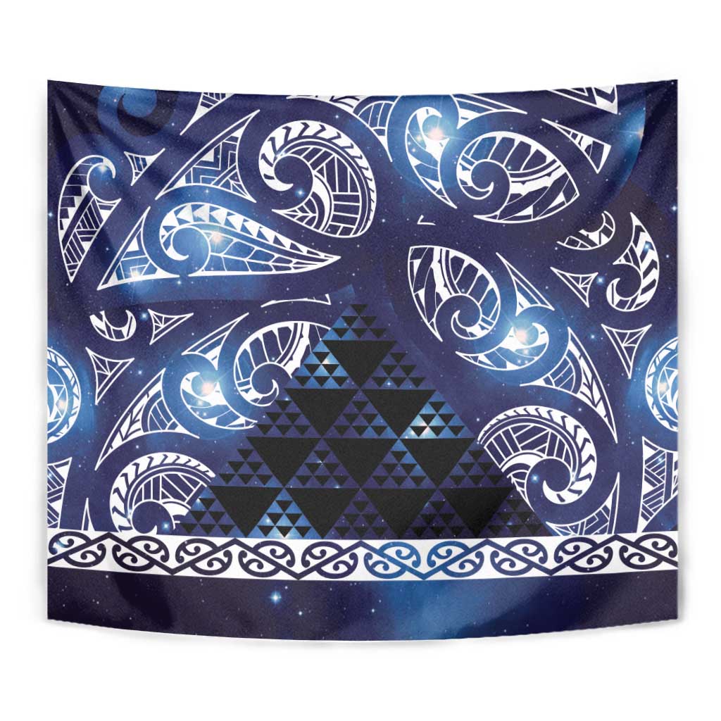 Matariki New Zealand Tapestry NZ Niho Taniwha Maori New Year Blue Galaxy