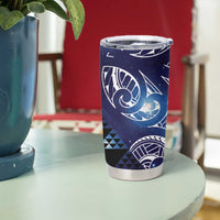 Matariki New Zealand Tumbler Cup NZ Niho Taniwha Maori New Year Blue Galaxy LT14 - Polynesian Pride